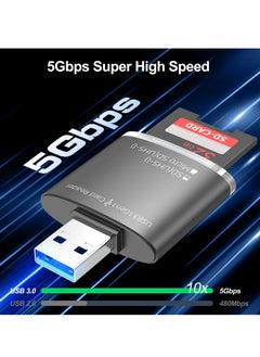 KASTWAVE 2-in-1 Micro SD Card Reader and Adapter - USB 3.0, Supports SDHC, SDXC, MMC, UHS-I for Mac, PC, Laptop, Chromebook, Camera  - Image 3