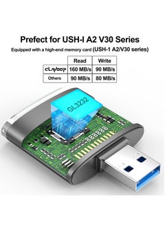 KASTWAVE 2-in-1 Micro SD Card Reader and Adapter - USB 3.0, Supports SDHC, SDXC, MMC, UHS-I for Mac, PC, Laptop, Chromebook, Camera  - Image 5