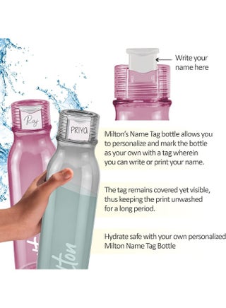 Name Tag 1000 Water Bottle, 958 ml, Grey | BPA Free | 100% Leak Proof | Office Bottle | Gym Bottle | Home | Kitchen | Travel Bottle | Hiking | Treking Bottle - view 2
