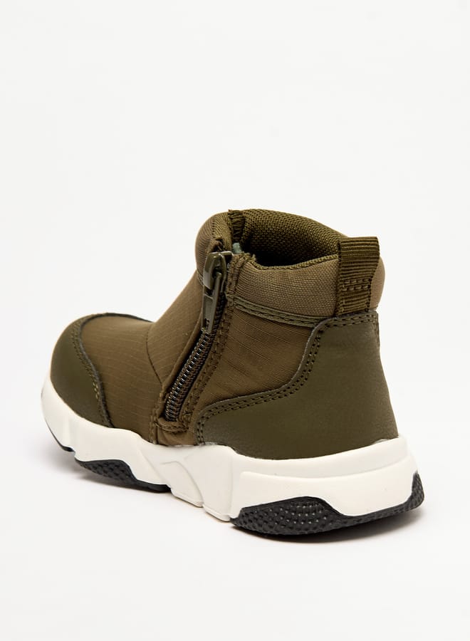 JUNIORS Textured High Cut Boots with Zip Closure  - Image 2