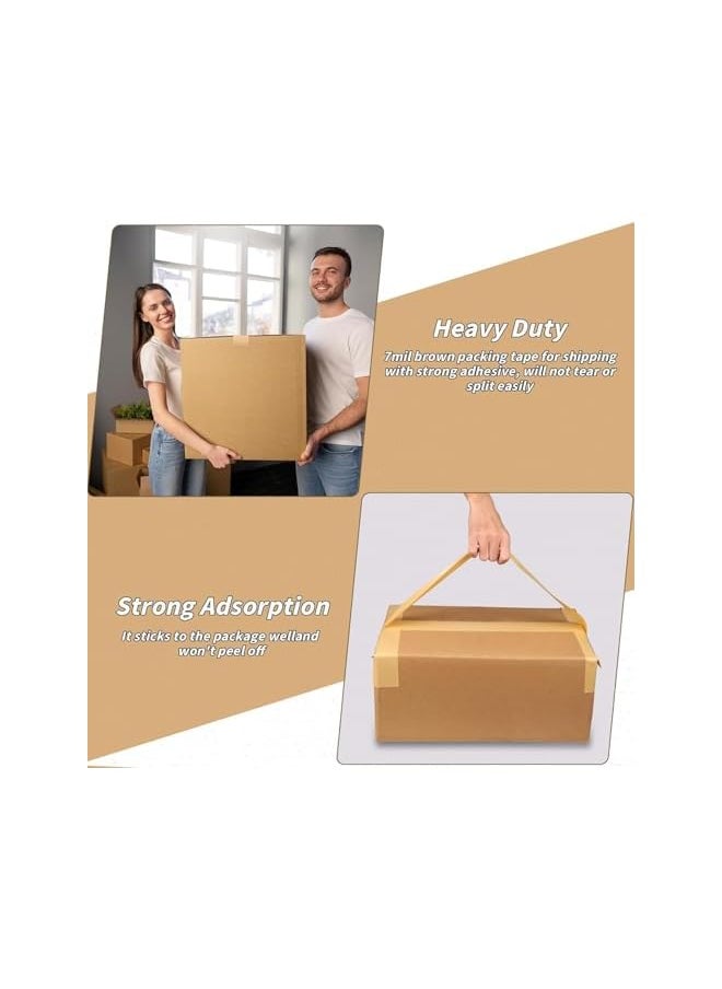 PROMASS - promass Kraft Paper Tape, 6 Rolls Brown Gummed Tape, Kraft Paper Shipping Tape, Brown Paper Tape for Packing Boxes, Warehouse Storage, Moving, Shipping and Carton Sealing (50M × 5CM) - Image 1