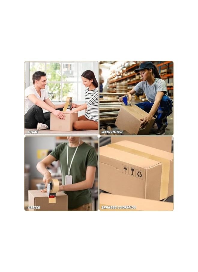 PROMASS - promass Kraft Paper Tape, 6 Rolls Brown Gummed Tape, Kraft Paper Shipping Tape, Brown Paper Tape for Packing Boxes, Warehouse Storage, Moving, Shipping and Carton Sealing (50M × 5CM) - Image 1