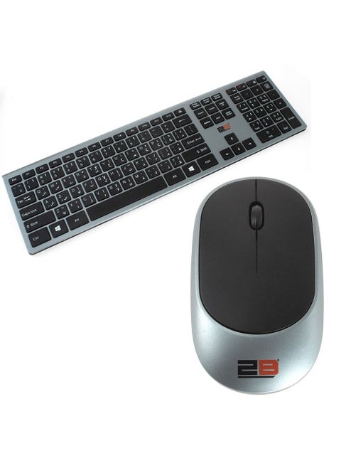 Business Series Wireless Keyboard And Mouse Combo Black/Dark Grey