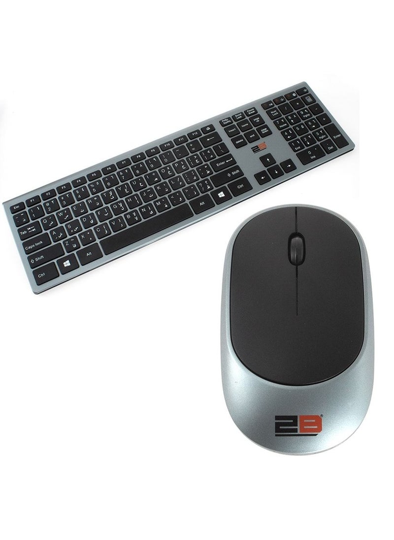 2B - Business Series Wireless Keyboard And Mouse Combo Black/Dark Grey - Image 1