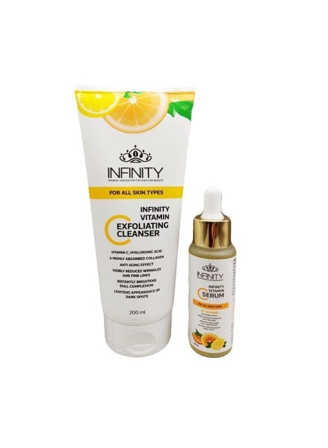 Infinity Vitamin C Serum 40ml + Vitamin C Cleanser 200ml - Image 1