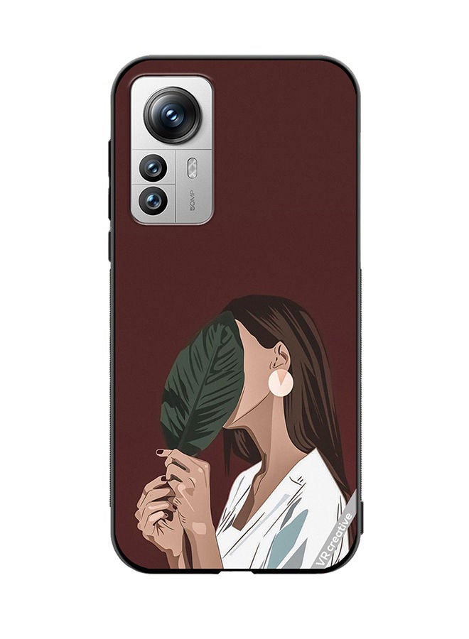 VR CREATIVE Protective Case Cover For Xiaomi 12X Leaf Girl Design Multicolour - Image 1