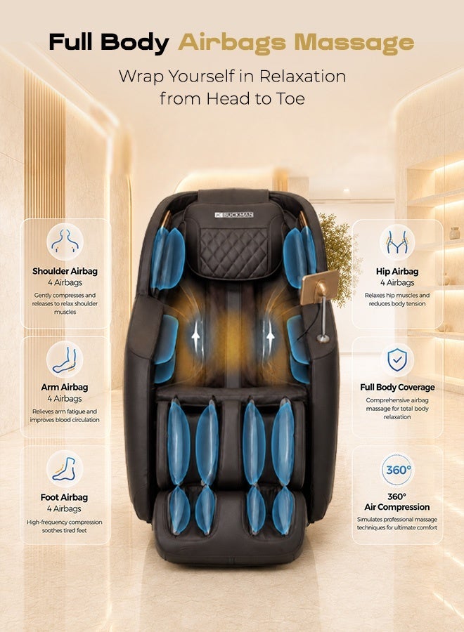 JC Buckman RejuvenateUs 3D Full Body Massage Chair with Free Massage Gun – 18 Auto Programs, Smart Sensors, Zero Gravity, SL Track, Heat Therapy, Stretch Mode, 8 Massage Techniques, 3 Years Warrant - Image 5