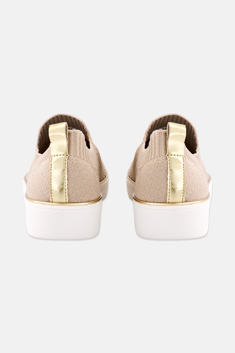 XOXO Women Slip On Casual Shoes, Dark Beige - Image 2