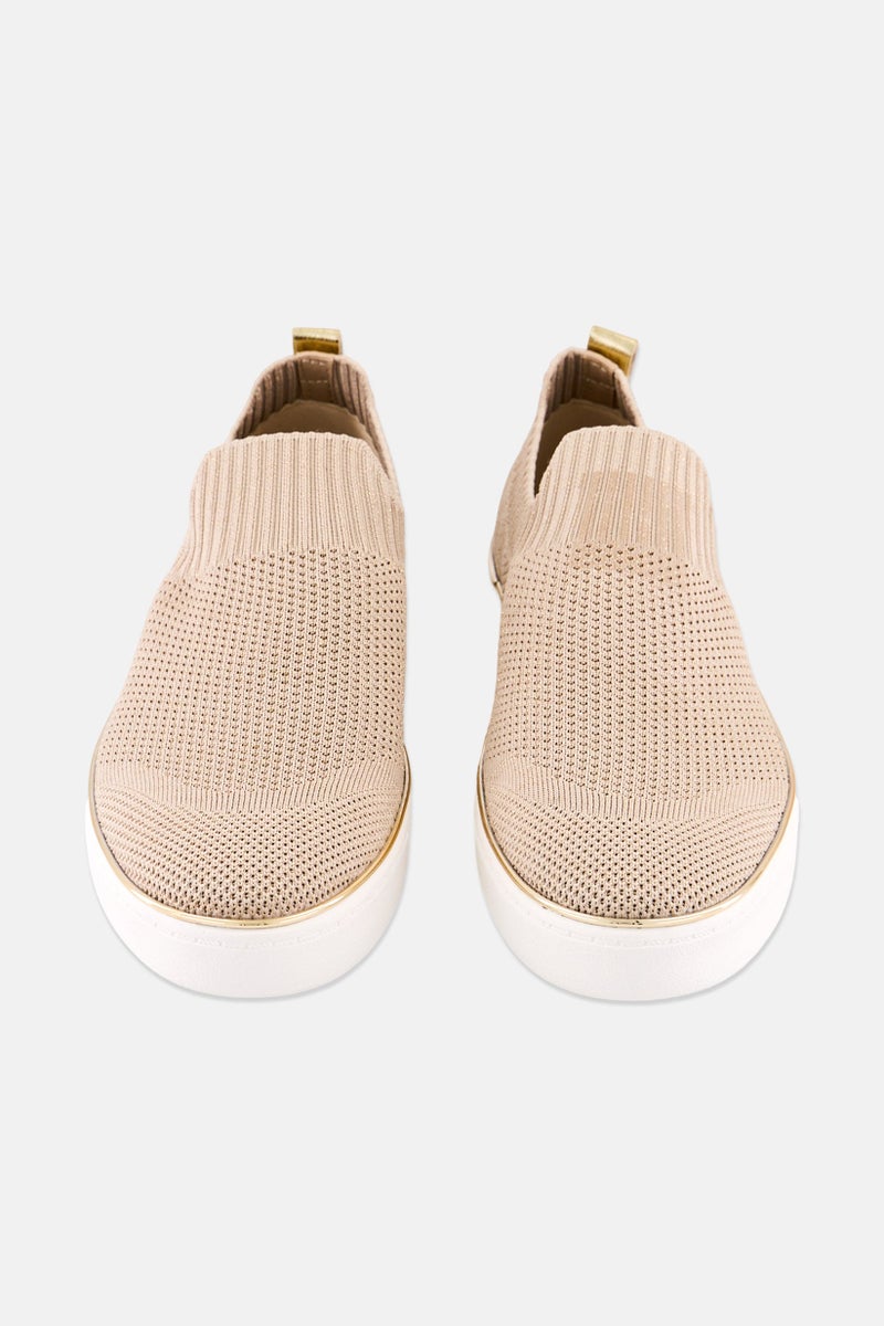 XOXO Women Slip On Casual Shoes, Dark Beige - Image 4