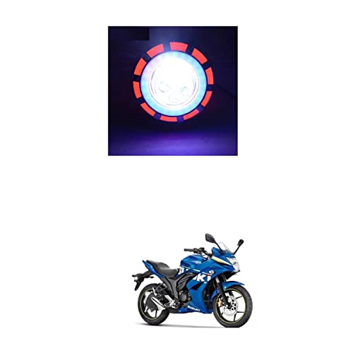 XZRTZ Dual Aperture Hi/Low Beam LED Projector Headlight For Motorcycle Angel Eyes Devil Eyes Halo Compatible With S-uzuki Gixxer SF - Image 2