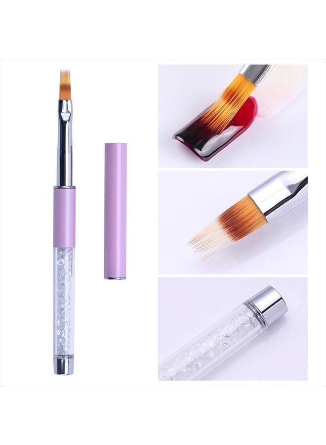 SILPECWEE 5Pcs Ombre Nail Brush Nail Detail Brush Nail Art Brushes Nail Design Brushes Nail Painting Liner Brush for Acrylic Nails Thin Nail Pen Nail Art Tools - Image 3