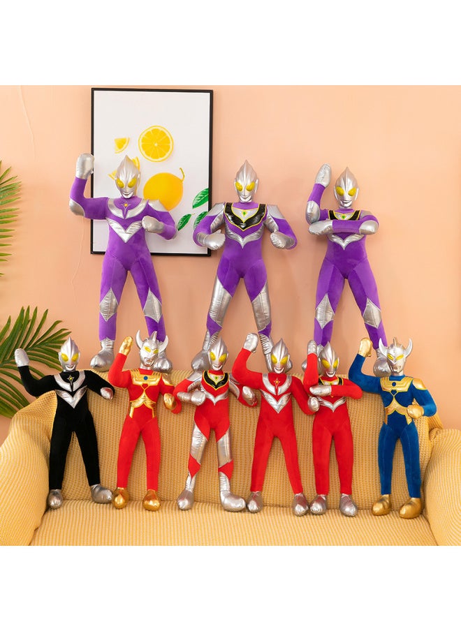 null - Ultraman Plush Toy Doll Large Boy Sleeping Pillow Rag Doll Superman Doll Children Birthday Gift-Color:Red Tyro-Height:50cm - Image 1