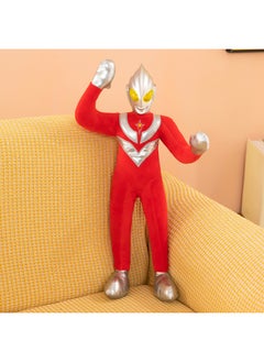 Ultraman Plush Toy Doll Large Boy Sleeping Pillow Rag Doll Superman Doll Children Birthday Gift-Color:Red Tyro-Height:50cm