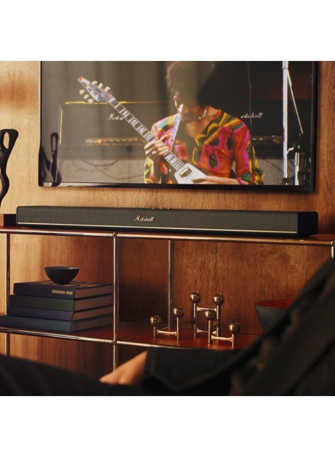Marshall Heston 120 Soundbar with Dolby Atoms Immersive Sound - Powerful Bass / Sound Modes / App Control / Multi Wireless Connectivity / Bluetooth 5.3V / Integrated Music Services - Black - Image 2