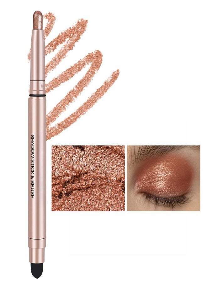 ONarisae Eyeshadow Sticks Long-Lasting Cream Shimmer Finish Easy Apply with Built-in Smudger Blendable Champagne - Image 2