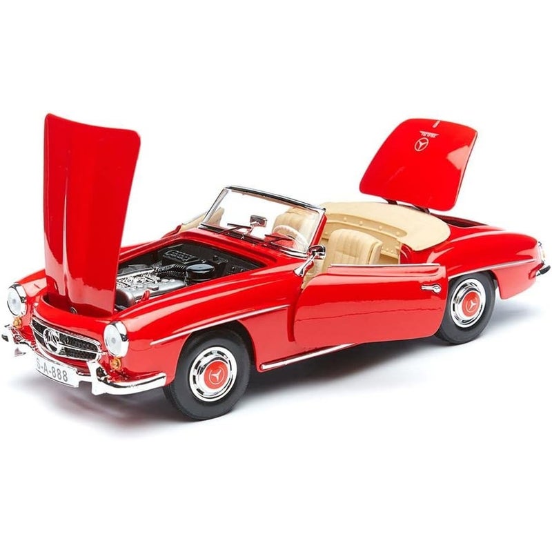مايستو سيارة مرسيدس بنز 190 اس ال موديل 1955 مقياس 1/18 - احمر - 31824 - Image 5