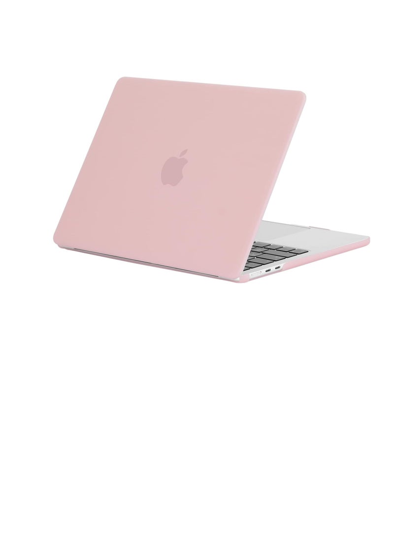 زيكسين حافظة متوافقة مع جهاز MacBook Air الجديد مقاس 13.6 بوصة M3 A3113 M2 A2681 مع Touch ID، إصدار 2024 2023 2022، غطاء بلاستيكي صلب لجهاز Air 13، سطح غير لامع، وردي - Image 1