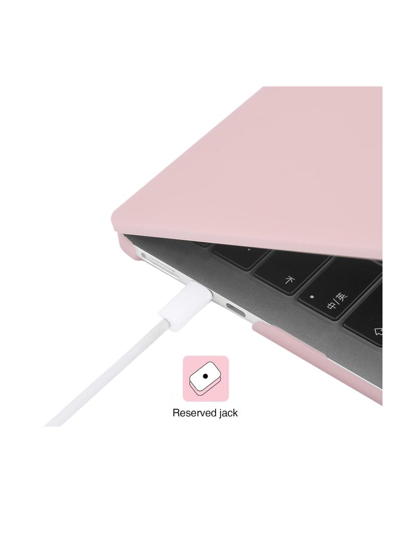 زيكسين حافظة متوافقة مع جهاز MacBook Air الجديد مقاس 13.6 بوصة M3 A3113 M2 A2681 مع Touch ID، إصدار 2024 2023 2022، غطاء بلاستيكي صلب لجهاز Air 13، سطح غير لامع، وردي - Image 4