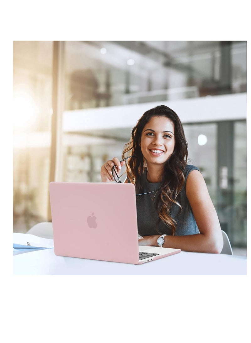 زيكسين حافظة متوافقة مع جهاز MacBook Air الجديد مقاس 13.6 بوصة M3 A3113 M2 A2681 مع Touch ID، إصدار 2024 2023 2022، غطاء بلاستيكي صلب لجهاز Air 13، سطح غير لامع، وردي - Image 5