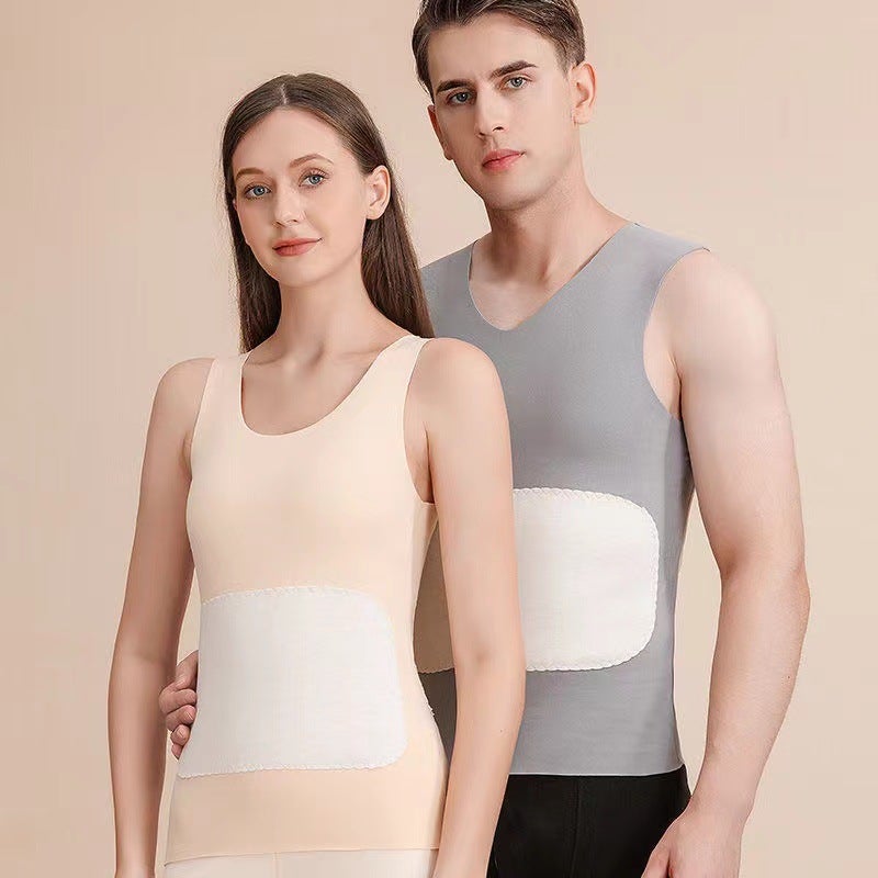 New Men'S And Women'S Inner Wear Couple'S Double-Sided Thermal Vest Thickened Velvet Vest Patch Bottoming Shirt For Men - Image 2