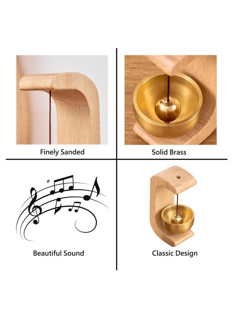 Artisan Magnetic Wooden Wind Chime Bell Doorbell for Garden Door Restaurant and Room Opening - Image 5