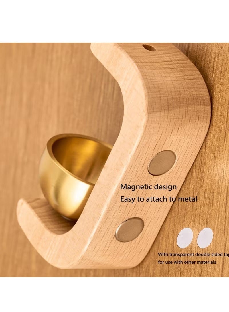 Artisan Magnetic Wooden Wind Chime Bell Doorbell for Garden Door Restaurant and Room Opening - Image 4