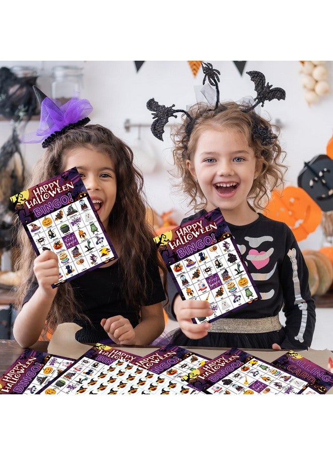 بطاقات لعبة بينجو الهالوين للكبار، 24 لاعبًا لعبة بينجو الهالوين بطاقات بينجو الهالوين ألعاب حفلات الهالوين للمدرسة والمكتب والفصول الدراسية والأنشطة العائلية لوازم حفلات الهالوين - Image 2
