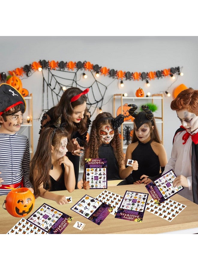 بطاقات لعبة بينجو الهالوين للكبار، 24 لاعبًا لعبة بينجو الهالوين بطاقات بينجو الهالوين ألعاب حفلات الهالوين للمدرسة والمكتب والفصول الدراسية والأنشطة العائلية لوازم حفلات الهالوين - Image 3