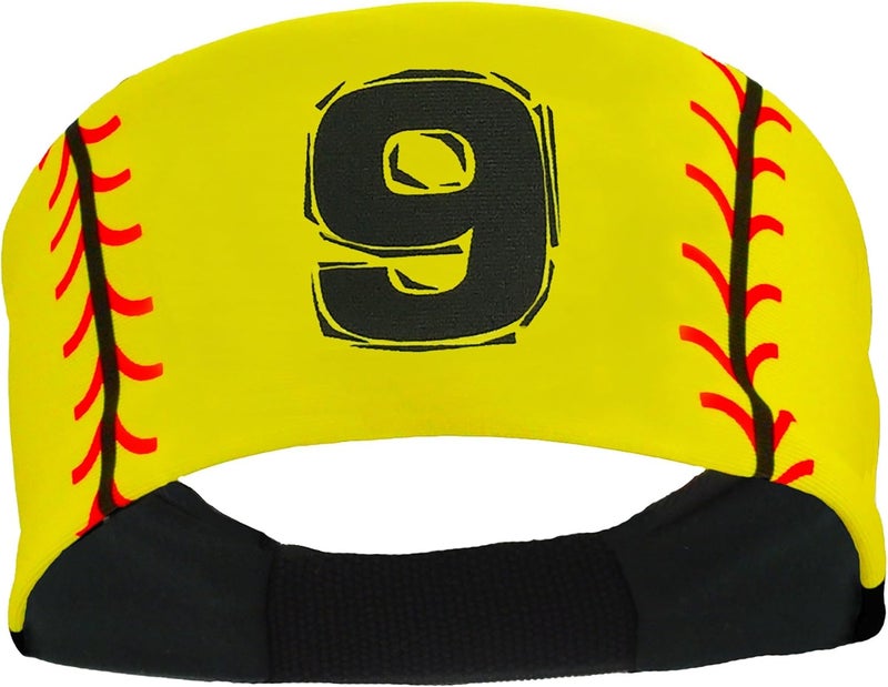 MadSportsStuff Softball Headband for Girls with Jersey Number (Numbers 00-39) - Image 1