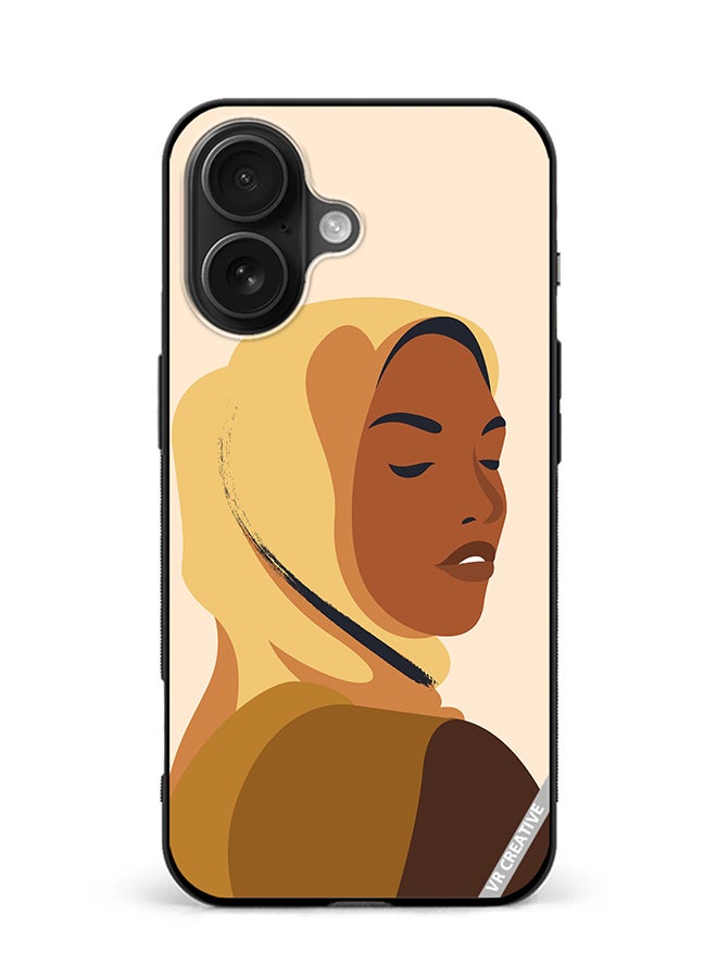 VR CREATIVE Protective Case Cover For Apple iPhone 16 Cartoon Woman Shape Design Multicolour