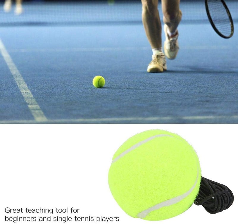 DOACT Tennis Beginner Training Ball with Elastic Rubber String for Single Practice - Parking Aid, Woolen Rubber Trainer - Image 3
