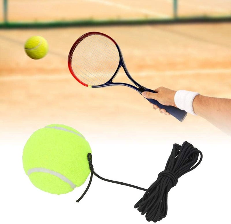 DOACT Tennis Beginner Training Ball with Elastic Rubber String for Single Practice - Parking Aid, Woolen Rubber Trainer - Image 2