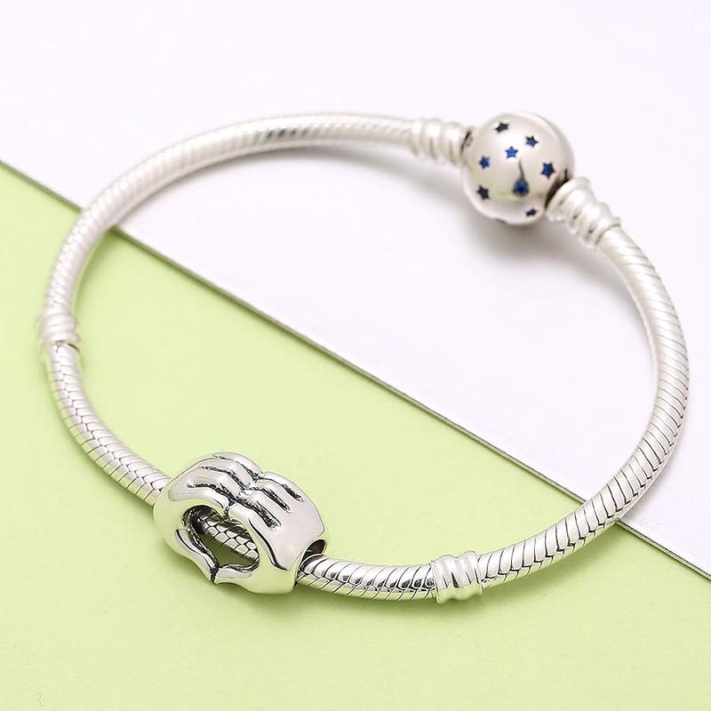 SOUKISS 925 Sterling Silver Love Heart in Your Hands Charm for Charms Bracelets, Xmas/Mothers Day Gifts Idea - Image 4