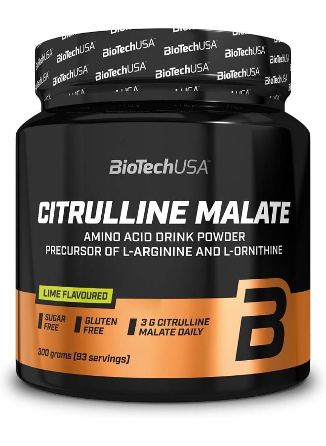 BioTechUSA BioTechUSA Citrulline Malate Flavoured Powder with L-citrulline-Malate Formula, 300 g, Lime  - Image 1