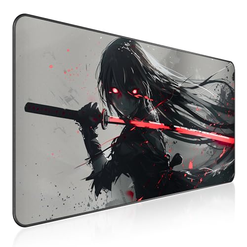 RISOKA XXL Anime Gaming Mouse Pad 35.4 x 15.7 inch - Water-Resistant & Stitched Edges - Large XL Mousepad for Desk - Gamer Accessories Big Full Deskpad Mat Game Mousepads Deskmat - Image 2