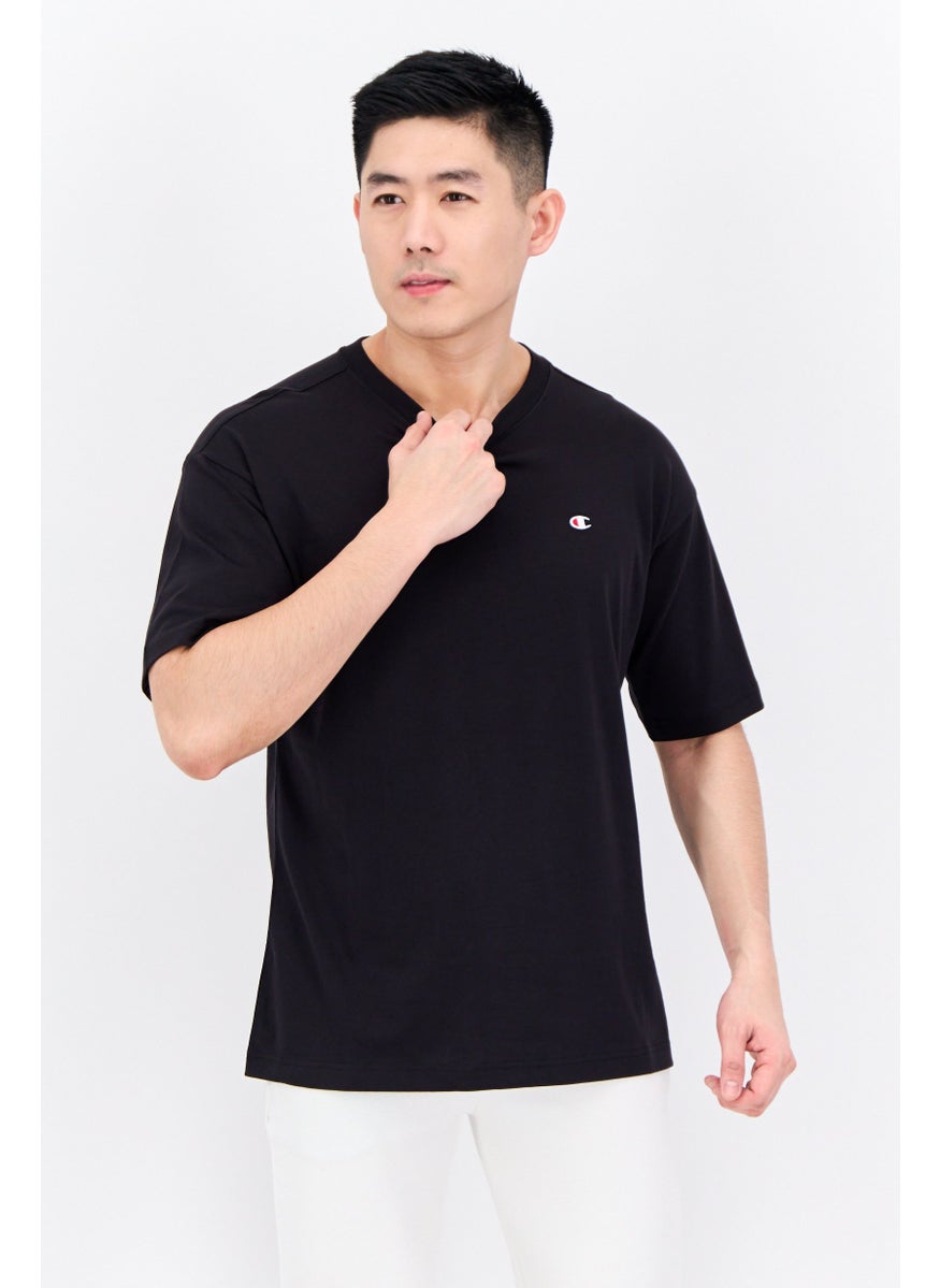 Champion Men Sportswear Fit Short Sleeve Outdoor T-Shirt, Black  - Image 1