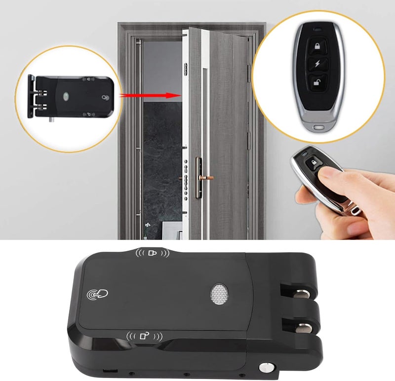 كلاراكو قفل باب إلكتروني بدون مفتاح قفل ذكي قفل إلكتروني غير مرئي بدون مفتاح أمان منزلي جهاز تحكم عن بعد مزلاج - Image 3