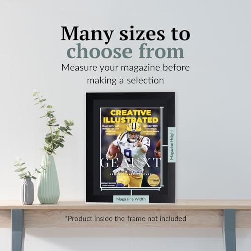 Creative Picture Frames 8" x 10.5" Sports Illustrated Magazine Display Frame, Suitable for 1994-Current Collector's Edition Sports Magazines with Wall Mount & Easel, Black Mat, 1 Count - Image 2