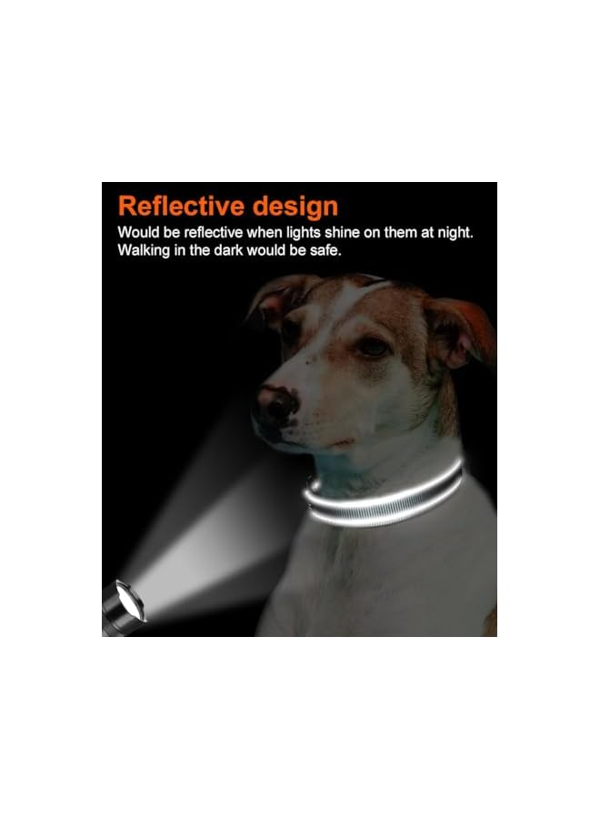 Reflective Dog Collar, Soft Neoprene Padded, Metal D-Ring, Nylon Pet Collar Adjustable for Puppy and Small Dogs, Gray, XS - Image 5