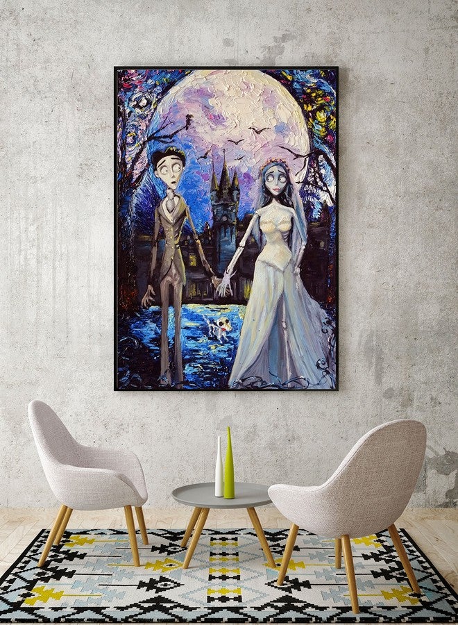 Uhomate Corpse Bride Victor and Emily Wall Decor Vincent Van Gogh Starry Night Posters Home Canvas Wall Art Print Nursery Decor Living Room Wall Decor A087 (11X14) - Image 2