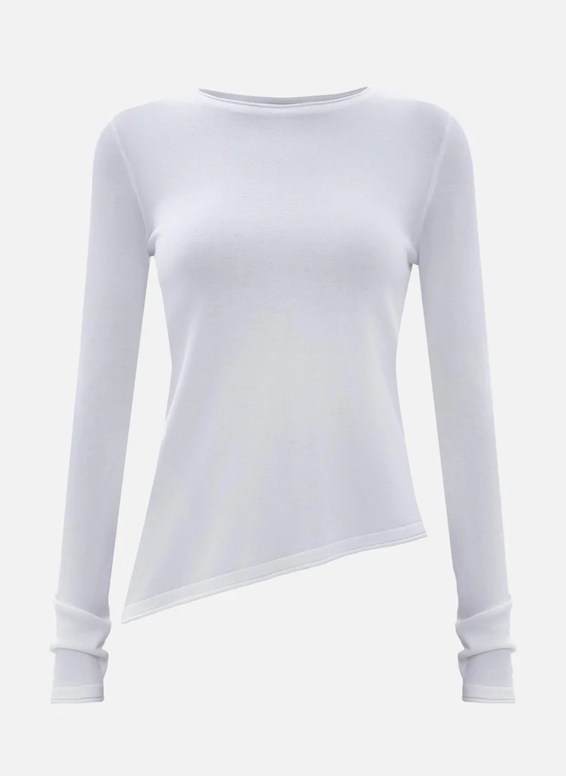 Lichi Jersey longlseeve with asymmetrical edge
