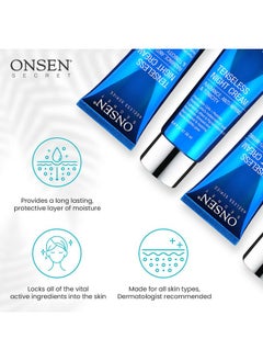 Onsen Secret Wrinkle Repair Tenseless Night Face Cream Dermatologist Recommended Antiwrinkle Radiance And Tonicity Cream Anti Aging Ultra Boost Facial Creme For Dry Skin & Age Spots (0.8 Fl Oz)  - Image 3