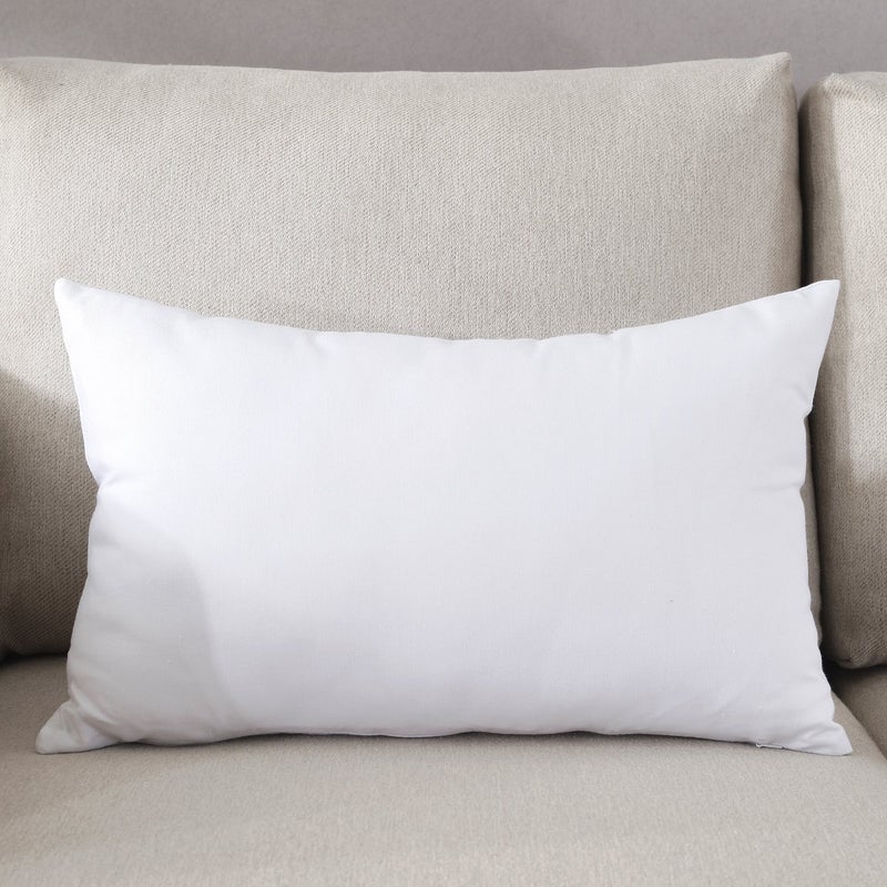 TAOSON TAOSON 100 Cotton Canvas Home Decorative Square Throw Pillow Cover Cushion Covers Pillowcase Home Decor Decorations for Sofa Couch Bed Chair Only Cover No Insert 20 x 20 Inch  50 x 50 cm White  - Image 1