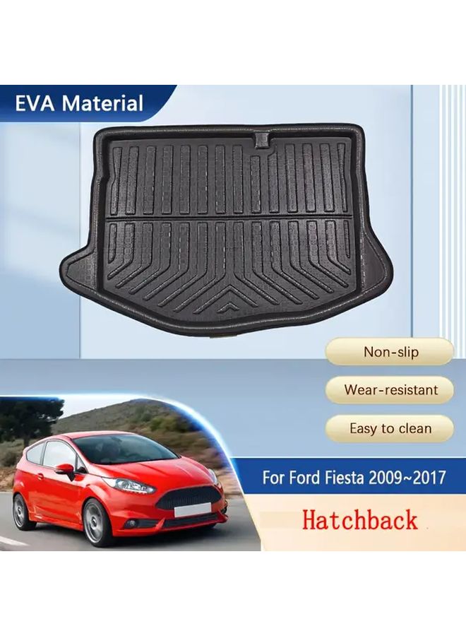 Trunk Mats For Ford Fiesta MK6 B299 Hatchback 2009 2017 Black Anti Wear Easy To Clean Non Slip Durable Trunk Liner Auto Accessories - Image 1