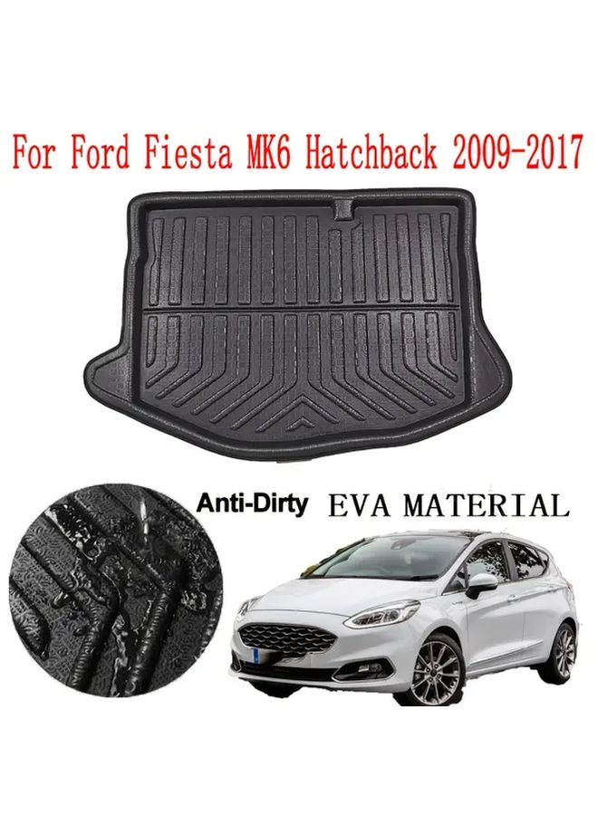 Trunk Mats For Ford Fiesta MK6 B299 Hatchback 2009 2017 Black Anti Wear Easy To Clean Non Slip Durable Trunk Liner Auto Accessories - Image 3