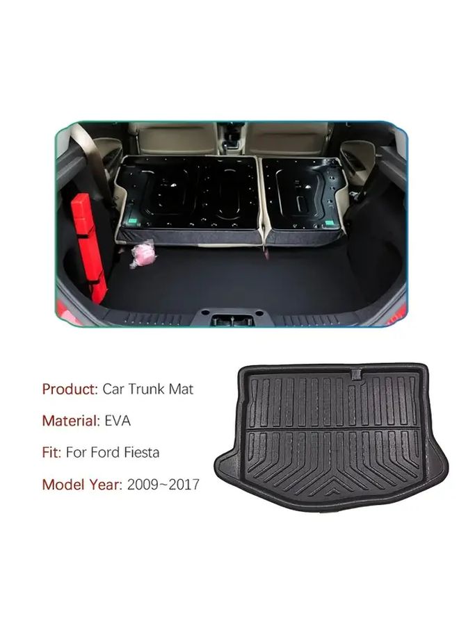 Trunk Mats For Ford Fiesta MK6 B299 Hatchback 2009 2017 Black Anti Wear Easy To Clean Non Slip Durable Trunk Liner Auto Accessories - Image 4