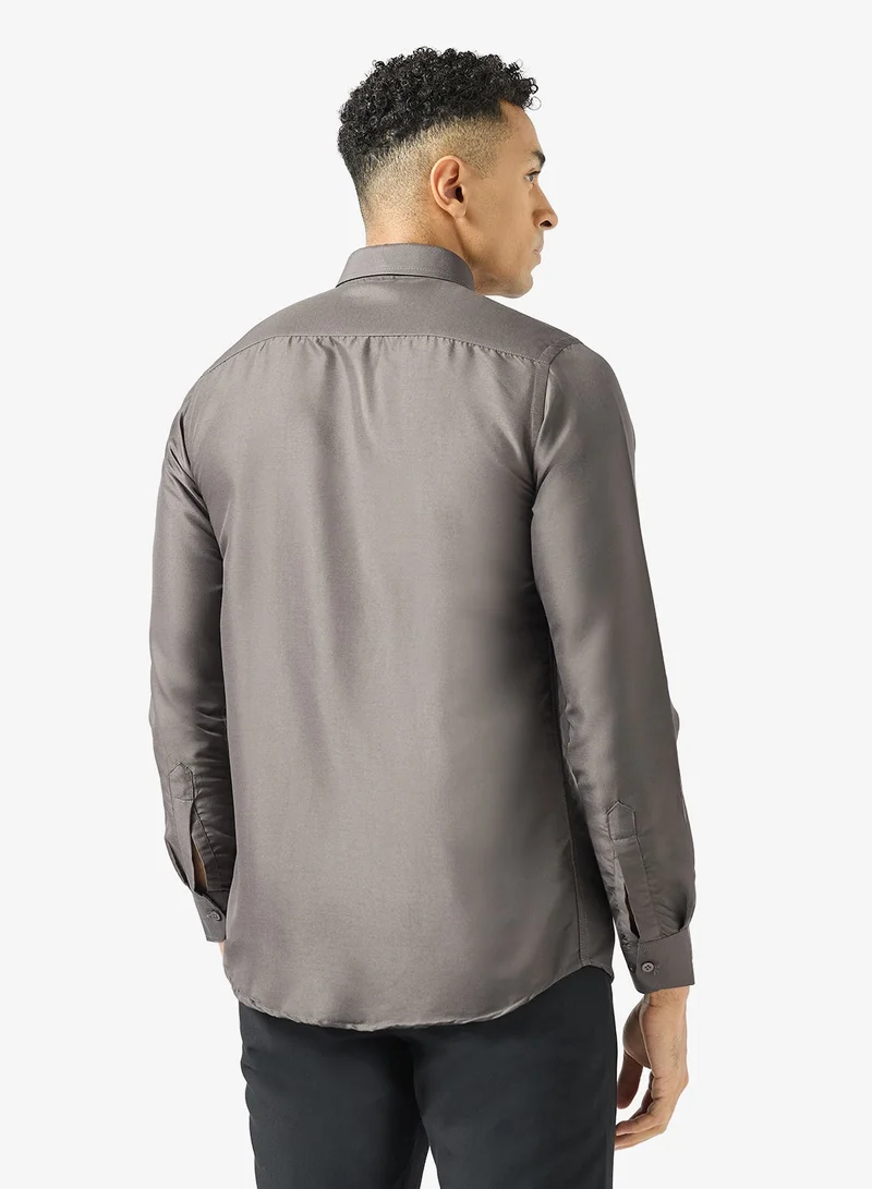 روبرت وود قميص قطني صلب بغسيل حيوي