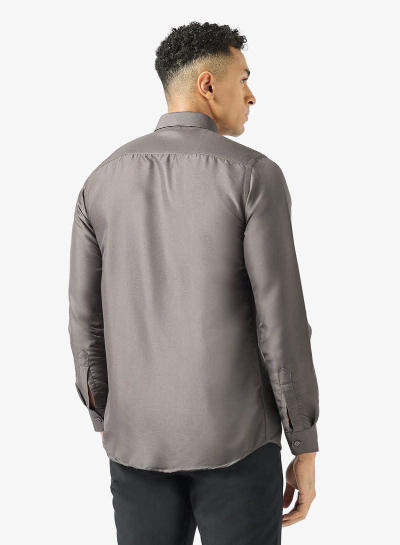 Robert Wood Bio-Wash Solid Cotton Shirt - Image 2