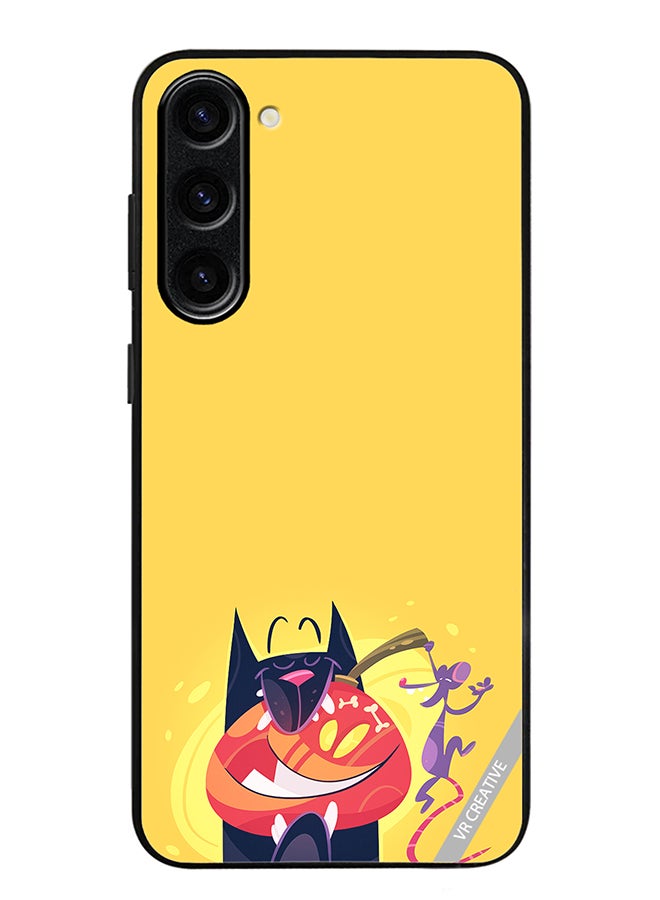 VR CREATIVE Protective Case Cover For Samsung Galaxy S23 FE Halloween Cat Design Multicolour - Image 1