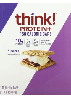 Think Protein+ 150 Calorie Bars S'mores 10 Bars 1.41 oz (40 g) Each 